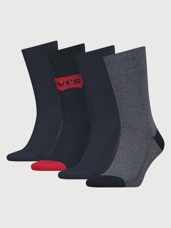 Ponožky LEVI'S Aw18 Giftbox Regular Cut 4 Pack Barevná