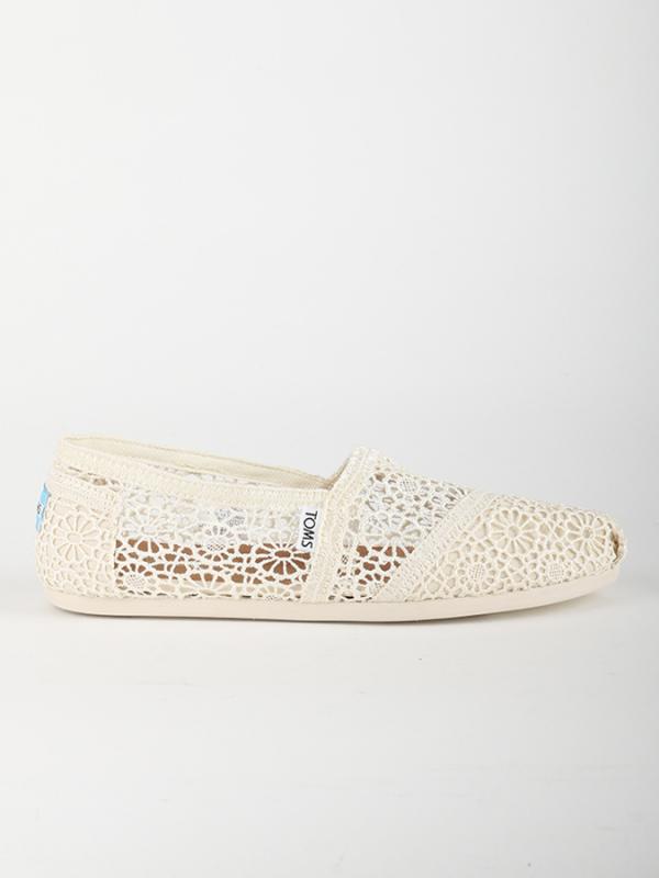 Boty Toms Natural Moroccan Crochet Wm Alpr Esp Modrá