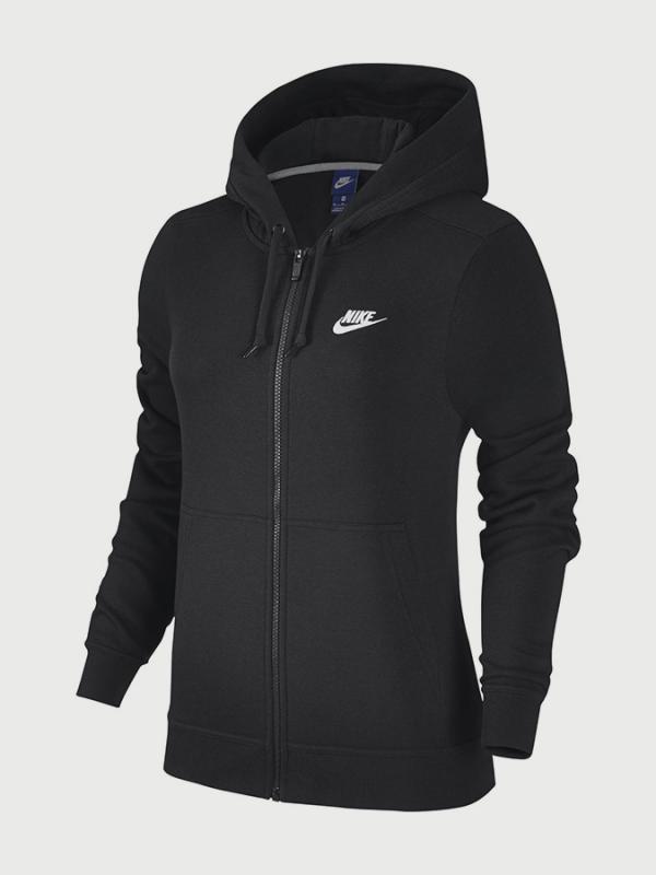 Mikina Nike W Nsw Hoodie Fz Flc Černá
