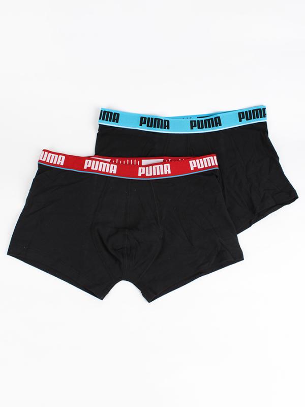 Boxerky Puma Basic Stripe Elastic Trunk 2 Pack Černá