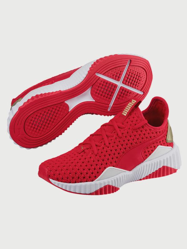 Boty Puma Defy Varsity Wn's Ribbon Red/Metallic Gold Červená
