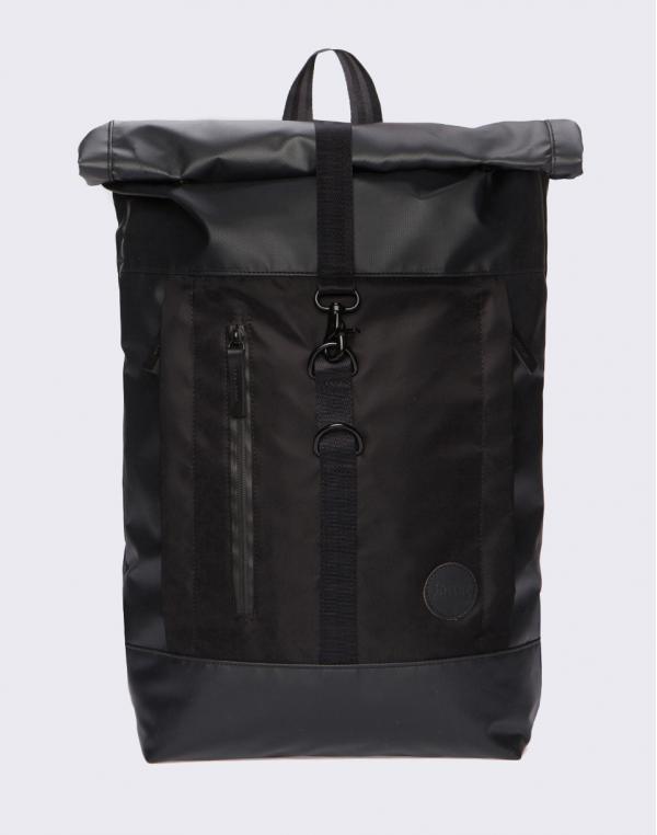 Enter Hiker Roll Top Black Waterproof/Black Heavy Nylon/ Black leather