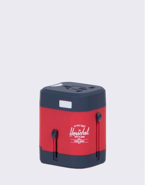 Herschel Supply Travel Adapter Navy/Red