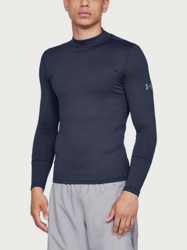 Tričko Under Armour CG Mock Fitted Modrá