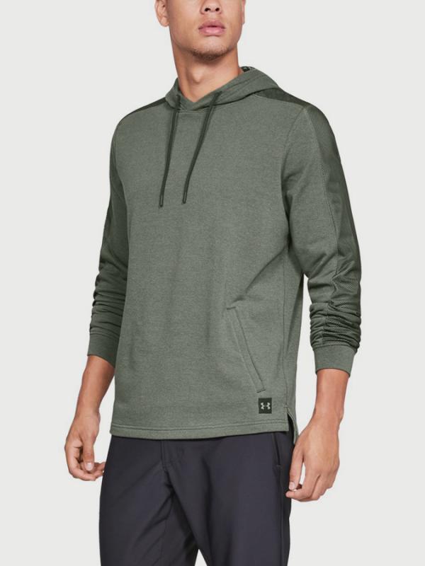 Mikina Under Armour Microthread Terry Po Hoodie Zelená