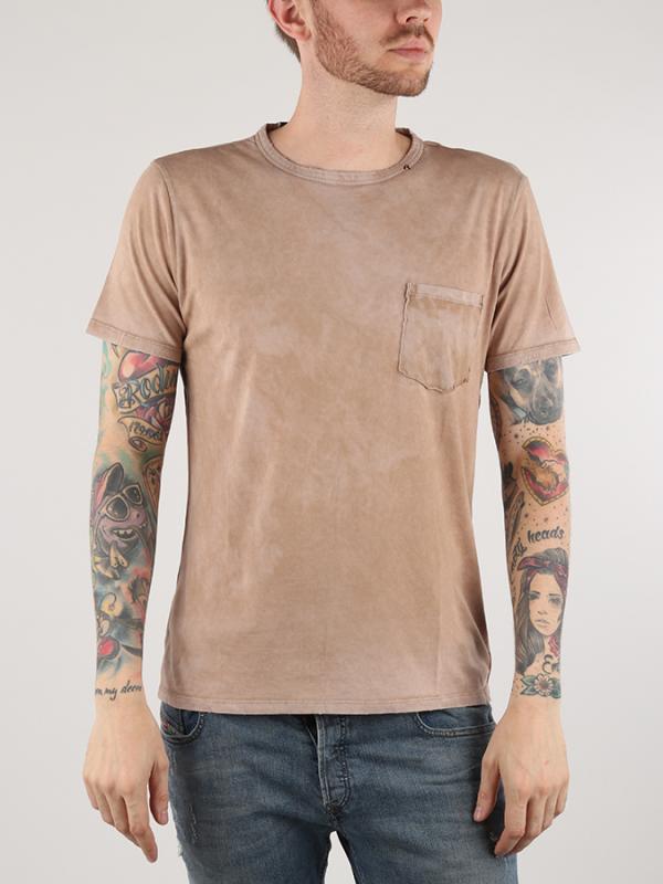 Tričko Replay M3513 T-Shirts Hnědá