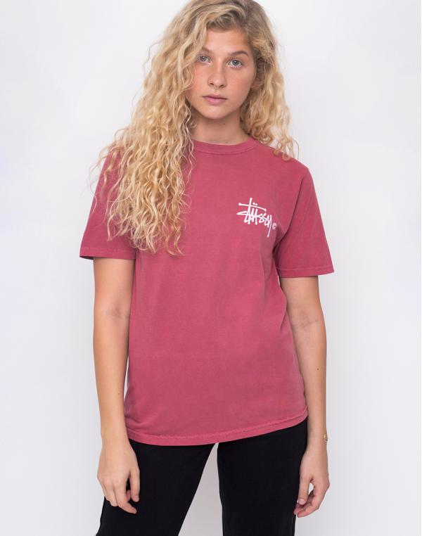 Stussy Basic Logo Pig. Dyed raspberry M