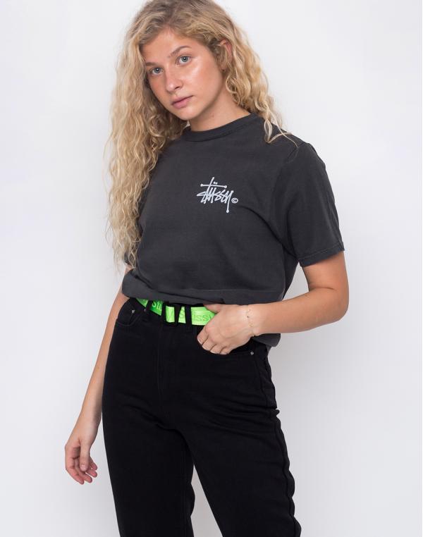 Stussy Basic Logo Pig. Dyed black XS