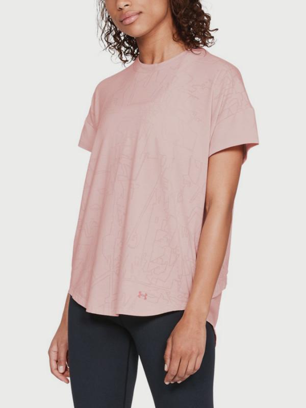 Tričko Under Armour Unstoppable Burnout Shortsleeve Růžová
