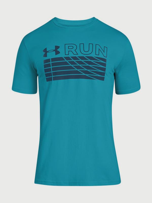 Tričko Under Armour Run Track Graphic Modrá