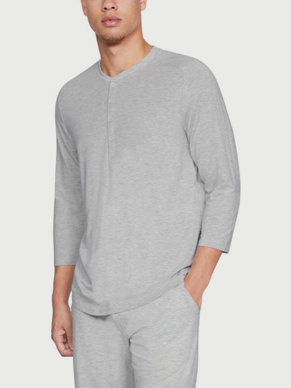 Pyžamo Under Armour Recovery Sleepwear Elite 3/4 Henley Šedá