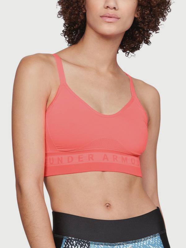 Kompresní podprsenka Under Armour Seamless Longline Bra Oranžová