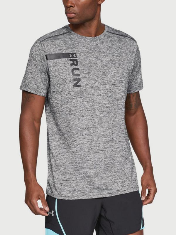 Tričko Under Armour Run Tall Graphic Ss Šedá