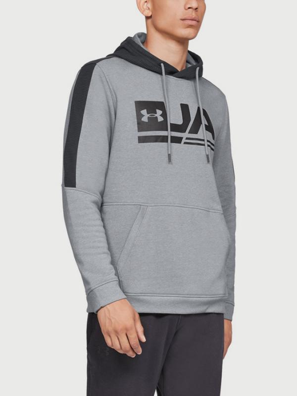 Mikina Under Armour Microthread Fleece Graphic Šedá