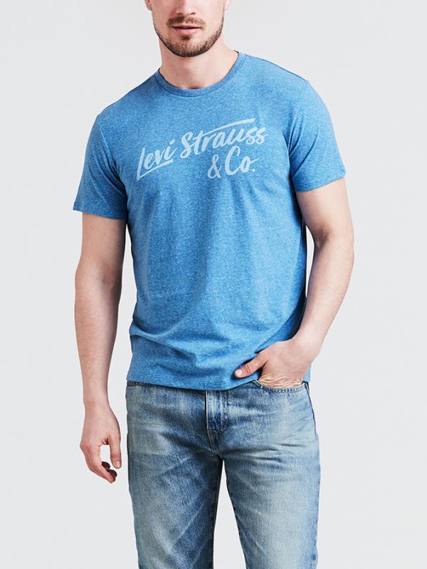 Tričko LEVI'S Wordmark Graphic Tee Wm SSNL Campanula Modrá