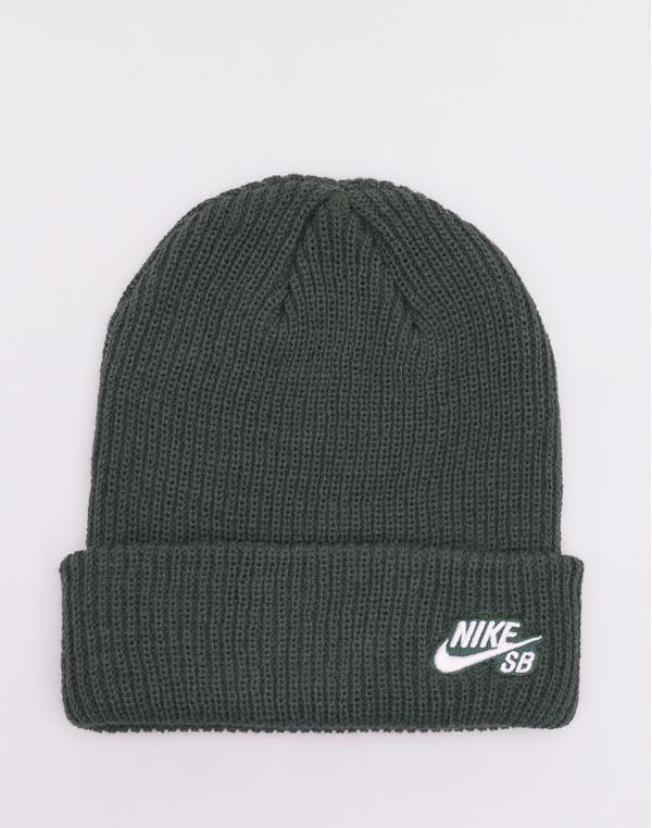 Nike Beanie Fisherman Midnight Green/ White