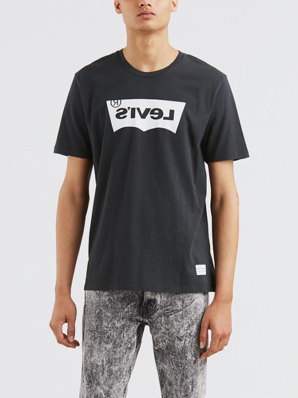 Tričko LEVI'S L8 Unisex Tee L8 Zero Jet Black/ White Černá