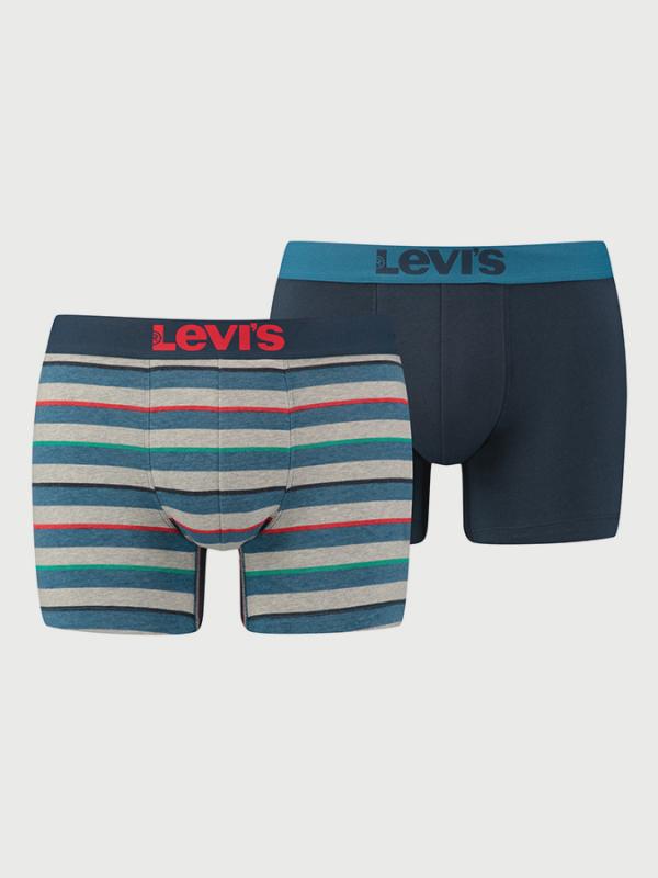 Boxerky LEVI'S 200Sf Multi Col Rugby Stripe Boxer Brief 2 Pack Barevná