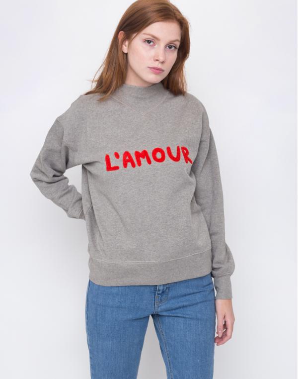 Thinking MU L´AMOUR EMBROIDERY Grey Melange S