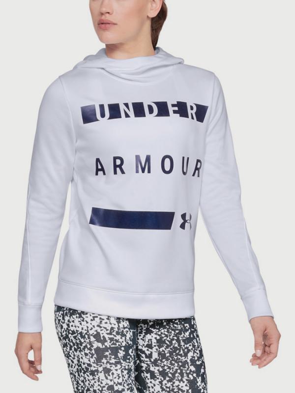 Mikina Under Armour Synthetic Fleece Pullover Wm Bílá