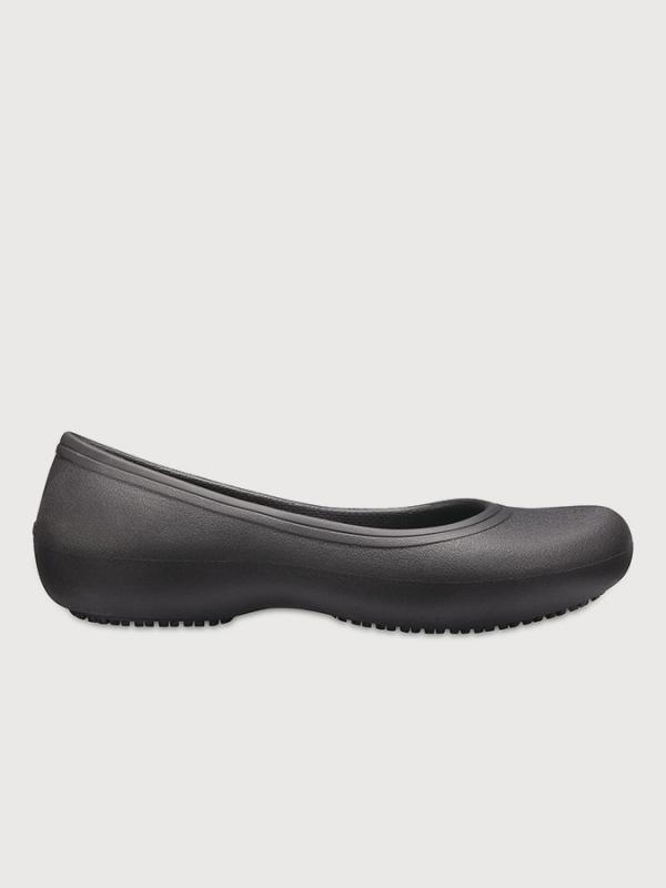 Baleríny Crocs At Work Flat W Black Černá