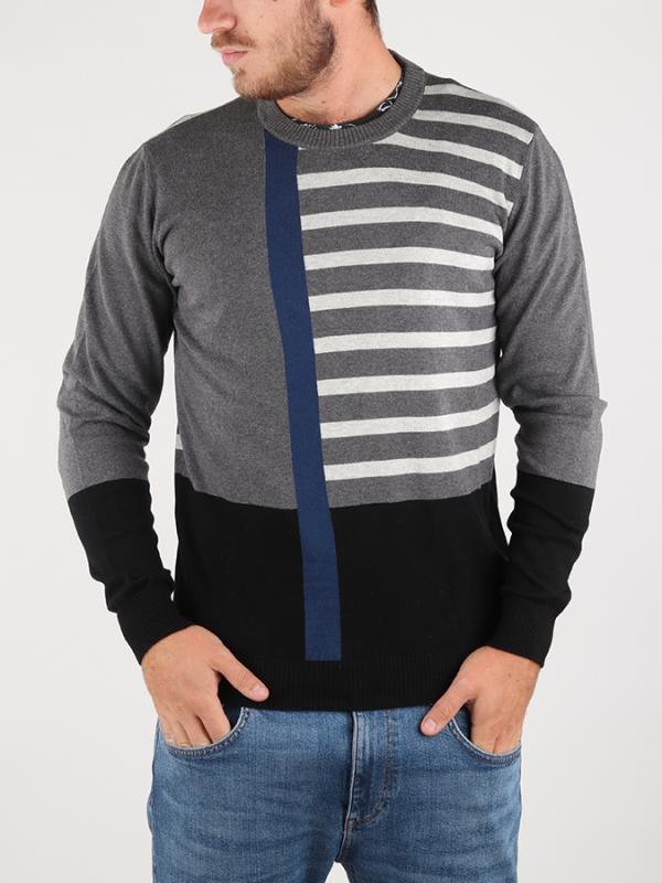 Svetr Diesel K-Stripy Maglia Šedá
