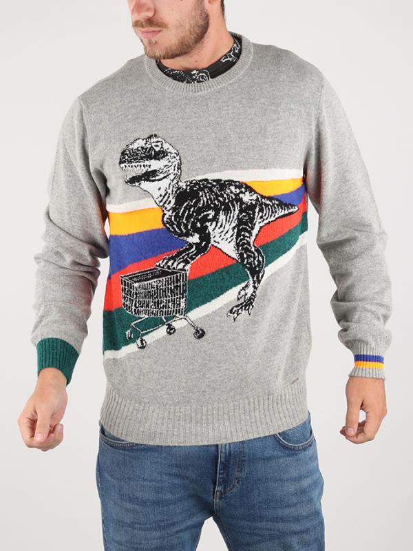 Svetr Diesel K-Dino Pullover Šedá