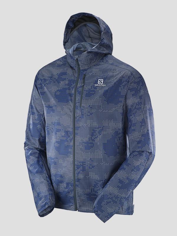 Bunda Salomon FAST WING GRAPHIC HOODIE Fialová
