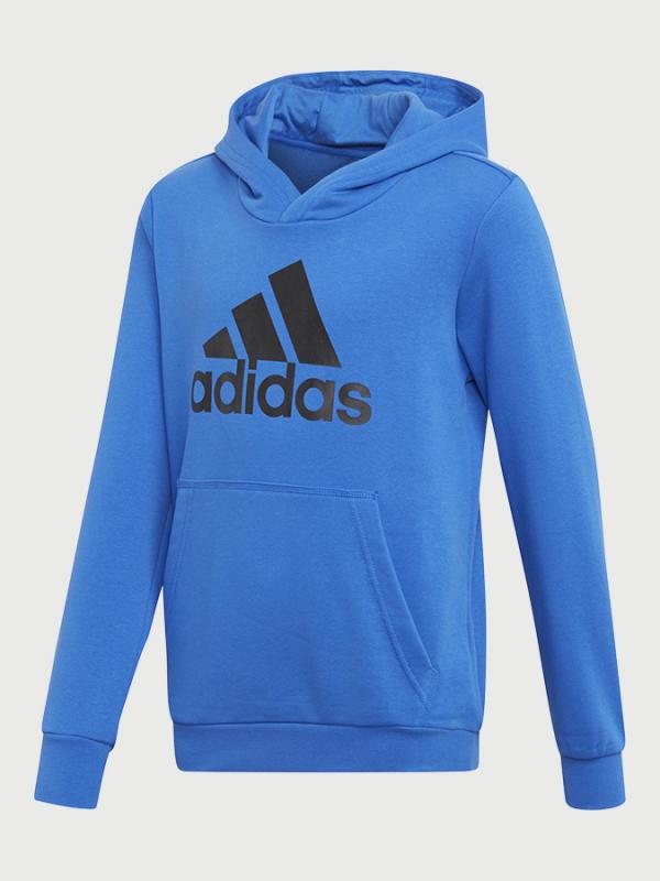 Mikina adidas Performance Yb Logo Hood Modrá