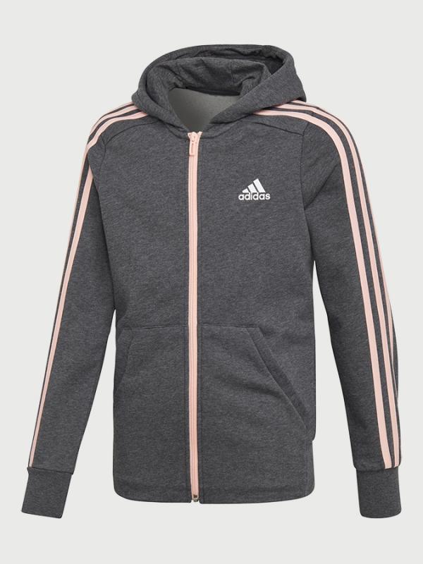 Mikina adidas Performance Yg 3S Fz Hd Šedá