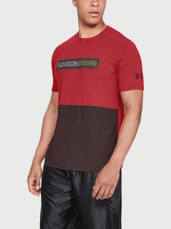 Tričko Under Armour Baseline Wordmark Tee Červená