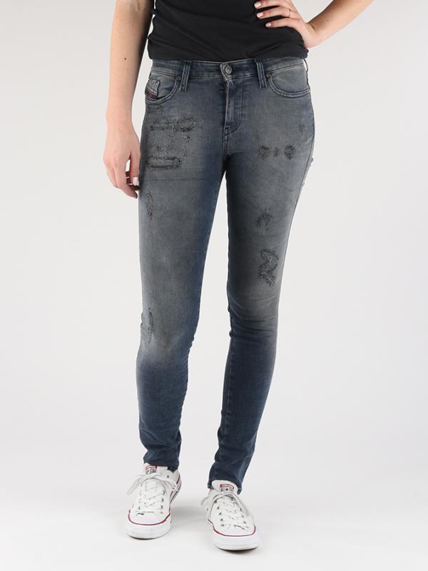 Džíny Diesel Skinzee L.32 Pantaloni Modrá