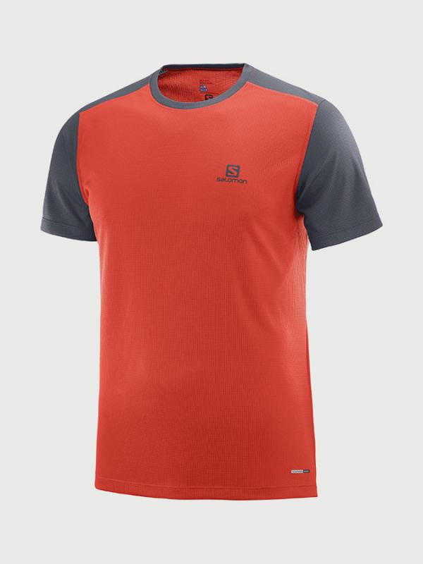 Tričko Salomon Stroll Ss Tee M Oranžová