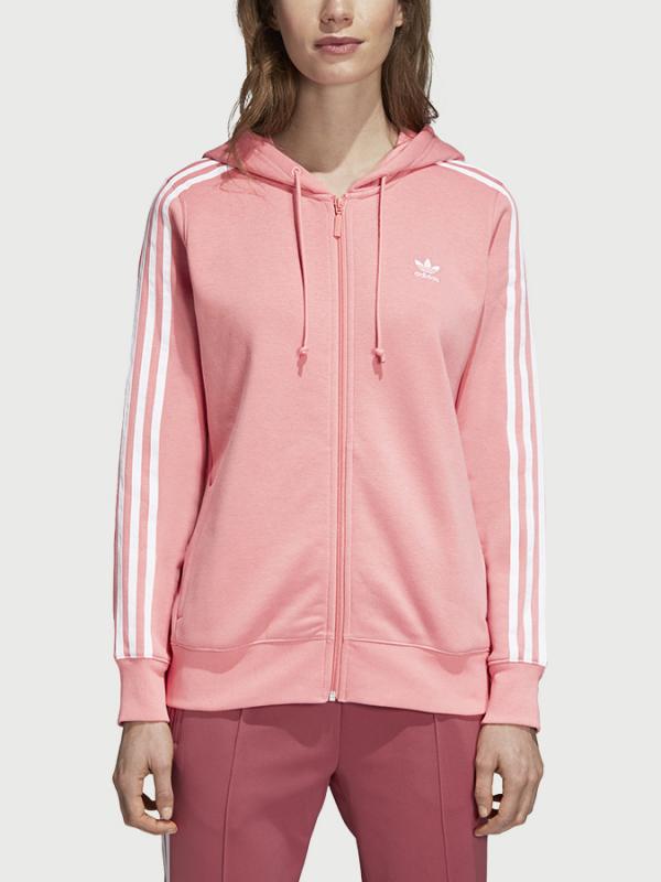 Mikina adidas Originals 3Str Zip Hoodie Růžová