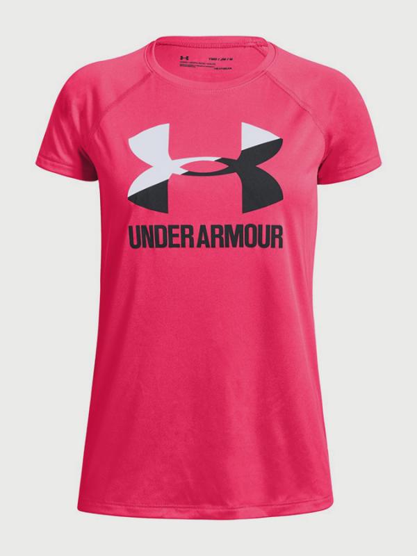 Tričko Under Armour Big Logo Tee Solid SS Růžová