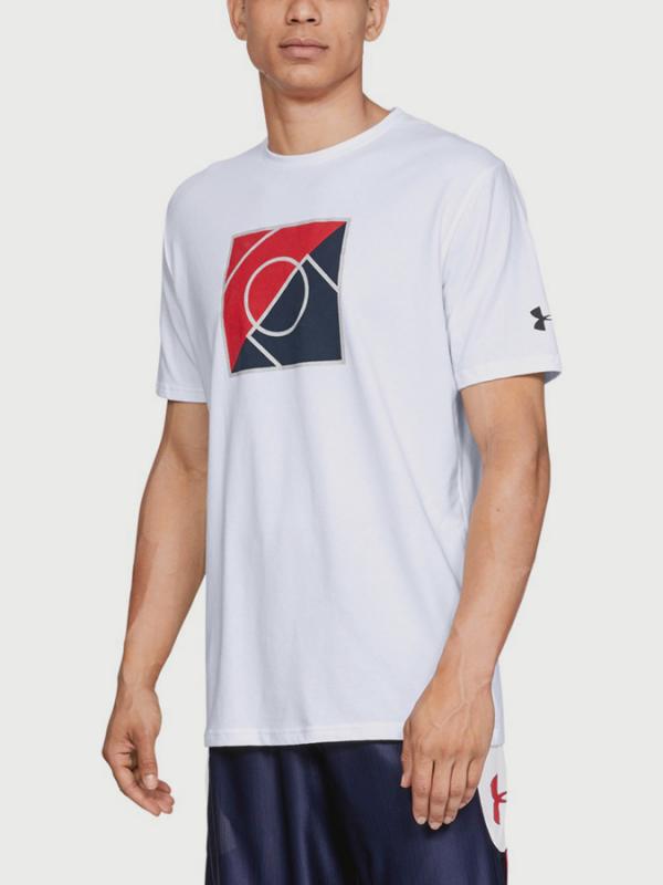 Tričko Under Armour Top of the Key SS Tee Bílá