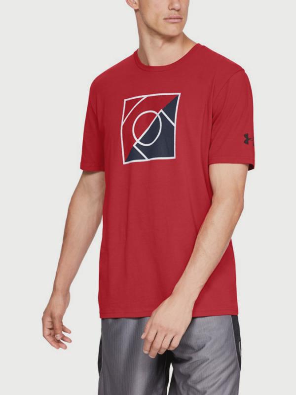 Tričko Under Armour Top of the Key SS Tee Červená