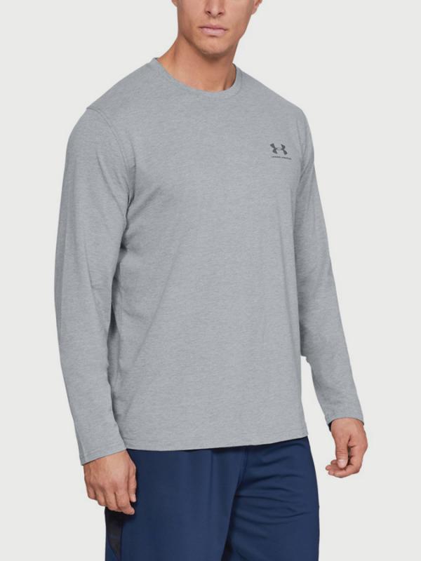 Tričko Under Armour Long Sleeve Left Chest Šedá