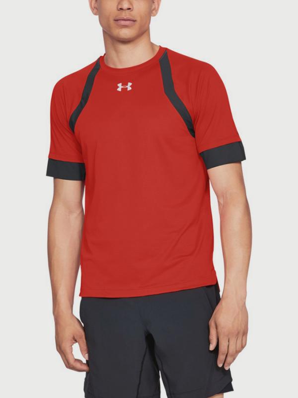 Tričko Under Armour Hexdelta Shortsleeve Červená