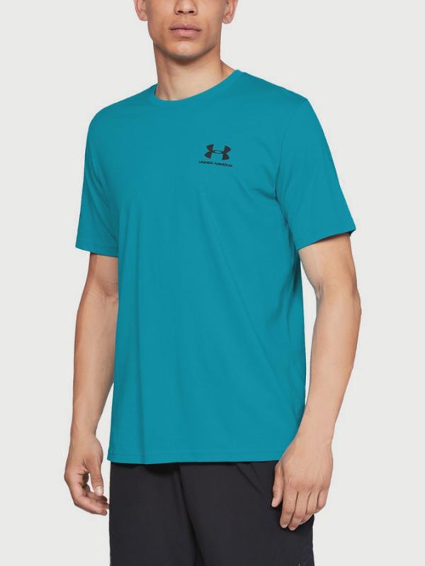 Tričko Under Armour Sportstyle Left Chest Ss Modrá