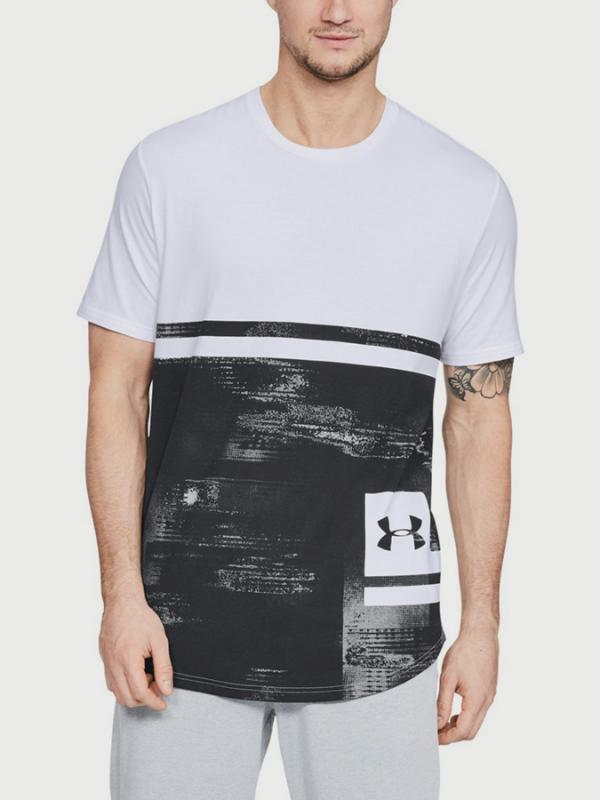 Tričko Under Armour Sportstyle Print SS Bílá