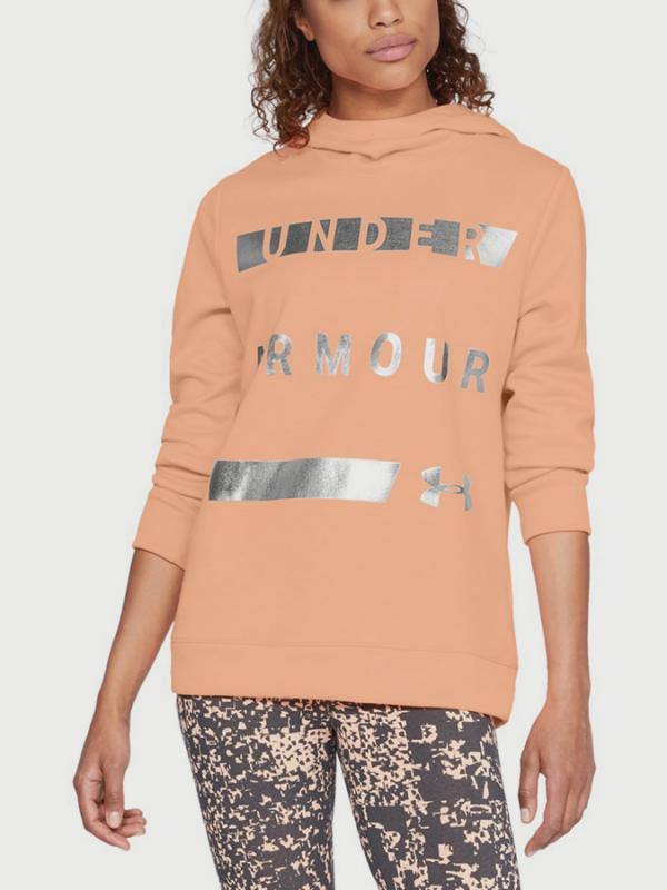 Mikina Under Armour Synthetic Fleece Pullover Wm Oranžová