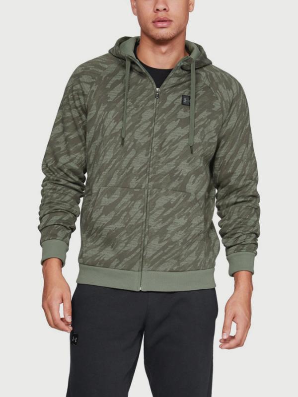 Mikina Under Armour Rival Fleece Camo Fz Hoodie Zelená