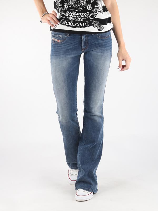 Džíny Diesel LIVIER-FLARE L.34 PANTALONI Modrá