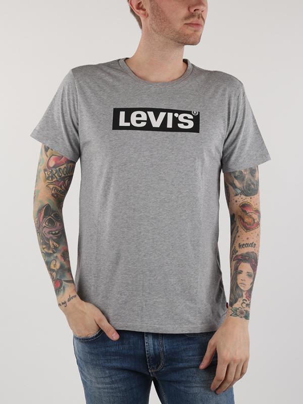 Tričko LEVI'S Graphic Setin Neck 2 Logo Midton Šedá