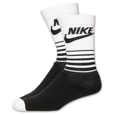 Nike Mens Classic Striped Socks Black/ White