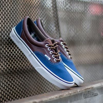 Vans Era Leather Plaid Estate Blue/ Potting Soil