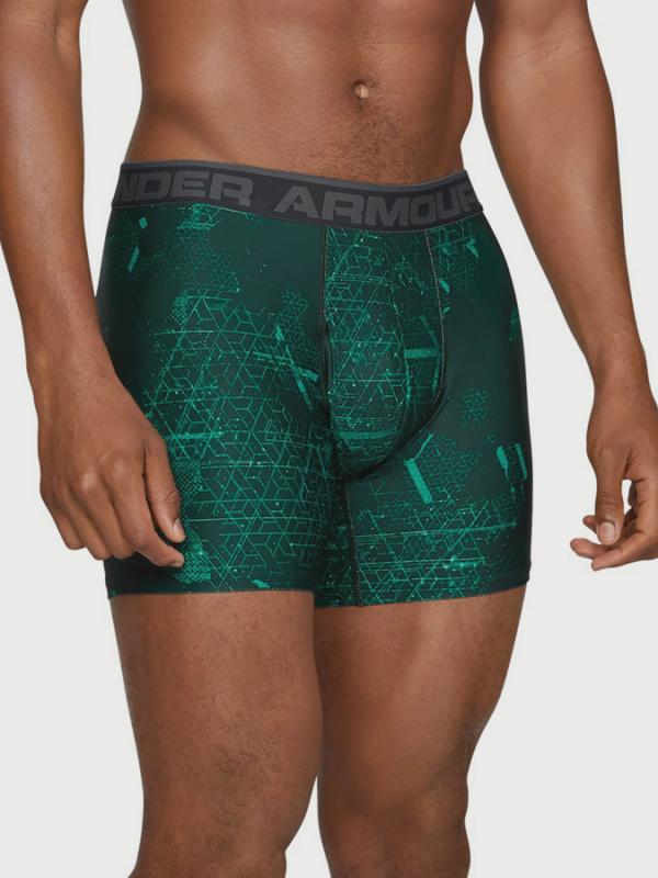 Boxerky Under Armour O-Series 6in Boxerjock 2 Pack Novelty Zelená