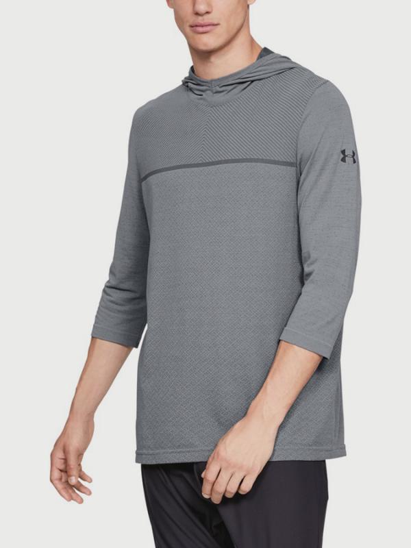 Tričko Under Armour Vanish Seamless 3/4 Sleeve Hoodie Šedá