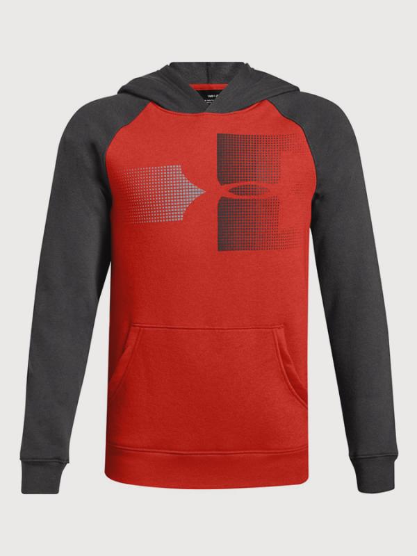 Mikina Under Armour Rival Logo Hoody Červená